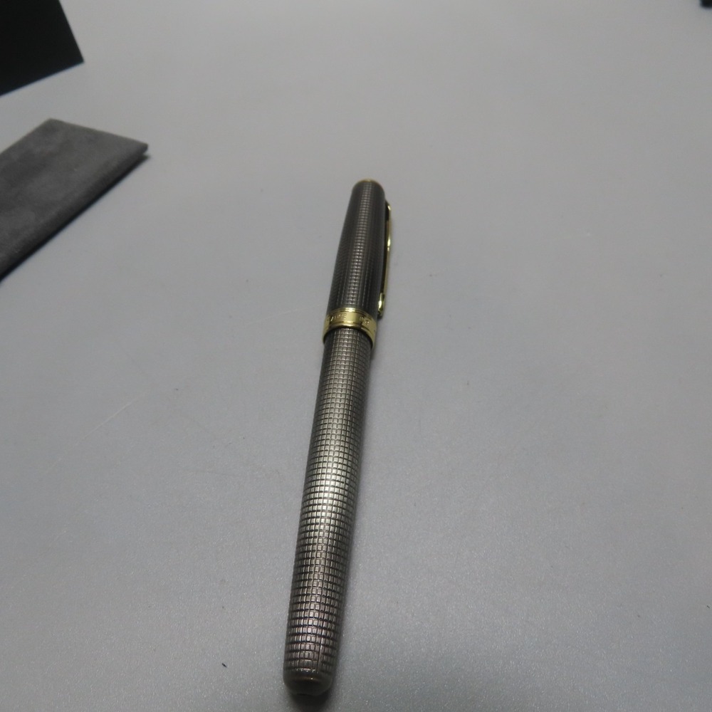 2001‎ PARKER Sonnet U Sterling Silver 18K-750 Gold Nib Fountain Pen